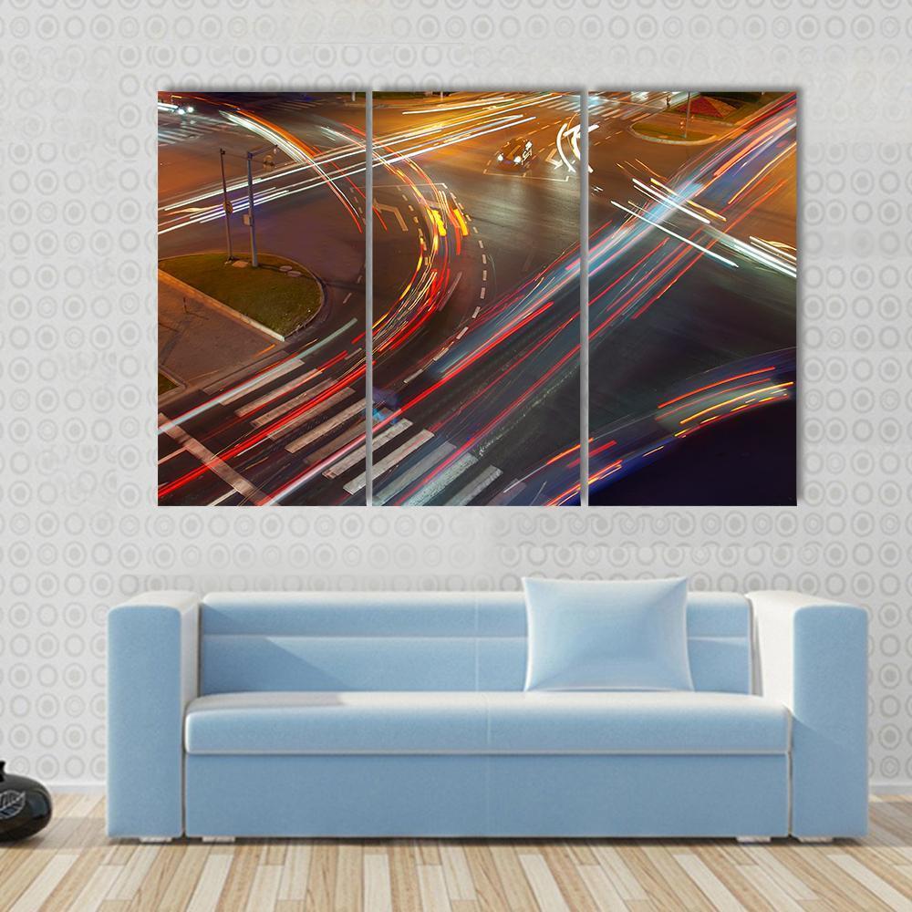Colorful Traffic Lights Canvas Wall Art-3 Horizontal-Gallery Wrap-37" x 24"-Tiaracle