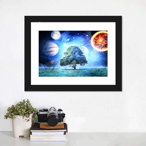Composite Image Of Solar System Canvas Wall Art-3 Horizontal-Gallery Wrap-25" x 16"-Tiaracle
