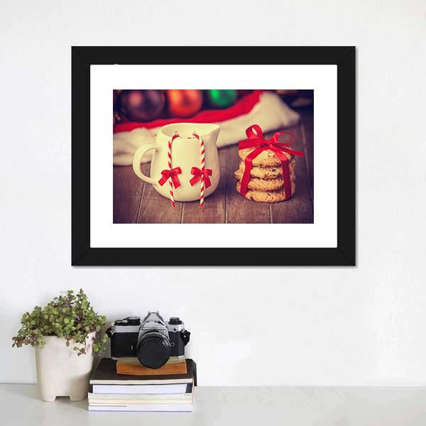 Cookies & Cup Canvas Wall Art-3 Horizontal-Gallery Wrap-25" x 16"-Tiaracle