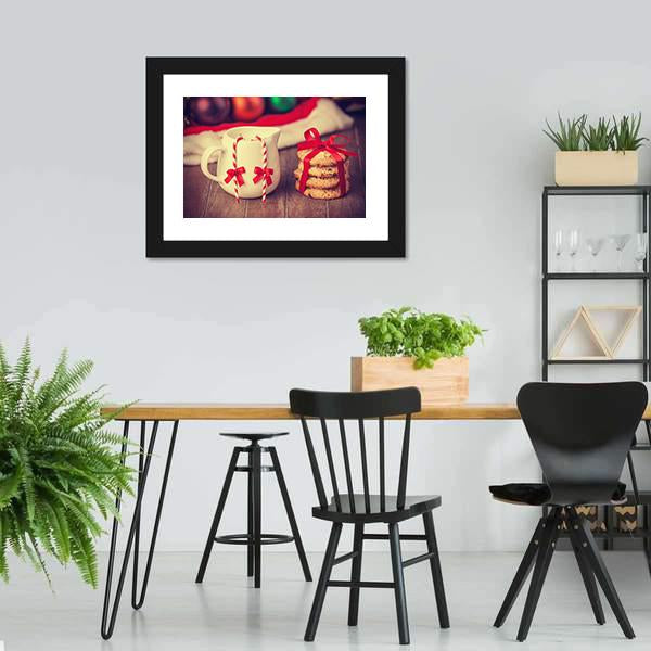 Cookies & Cup Canvas Wall Art-3 Horizontal-Gallery Wrap-25" x 16"-Tiaracle