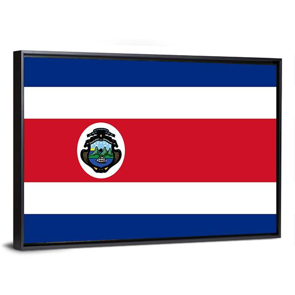 Costa Rica Flag Canvas Wall Art-3 Horizontal-Gallery Wrap-25" x 16"-Tiaracle