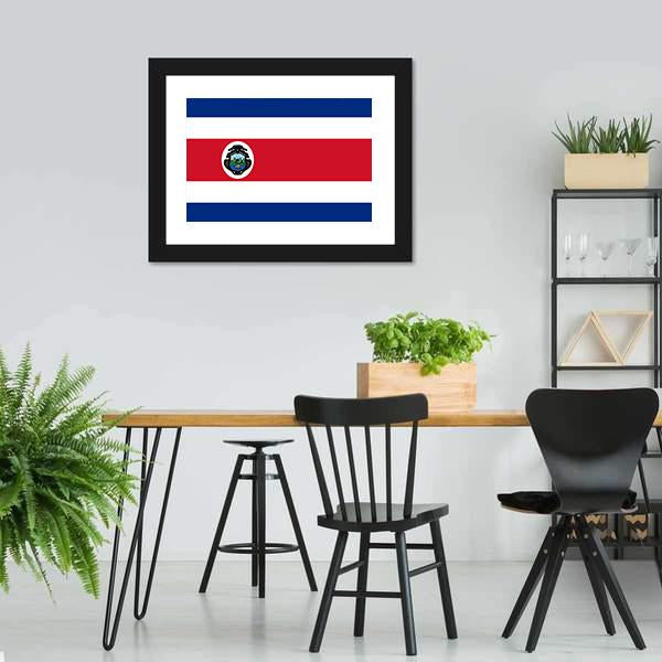 Costa Rica Flag Canvas Wall Art-3 Horizontal-Gallery Wrap-25" x 16"-Tiaracle