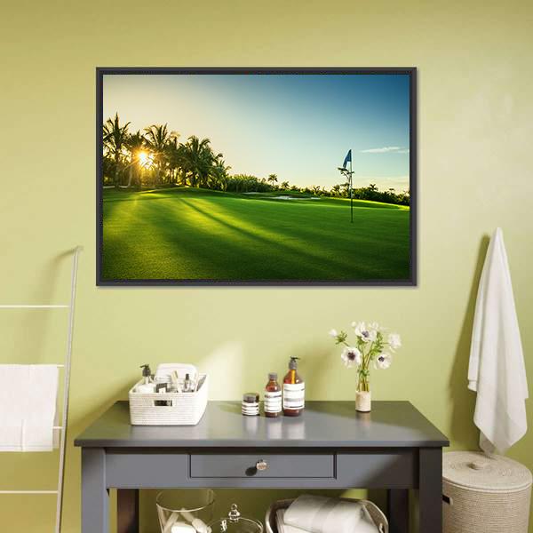 Countryside Golf Course Canvas Wall Art-3 Horizontal-Gallery Wrap-25" x 16"-Tiaracle