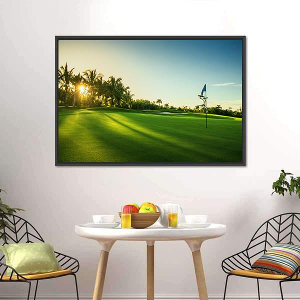 Countryside Golf Course Canvas Wall Art-3 Horizontal-Gallery Wrap-25" x 16"-Tiaracle