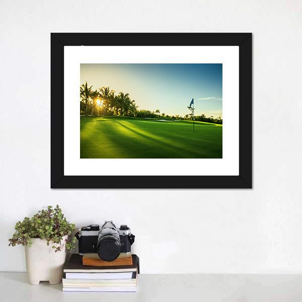 Countryside Golf Course Canvas Wall Art-1 Piece-Framed Print-20" x 16"-Tiaracle