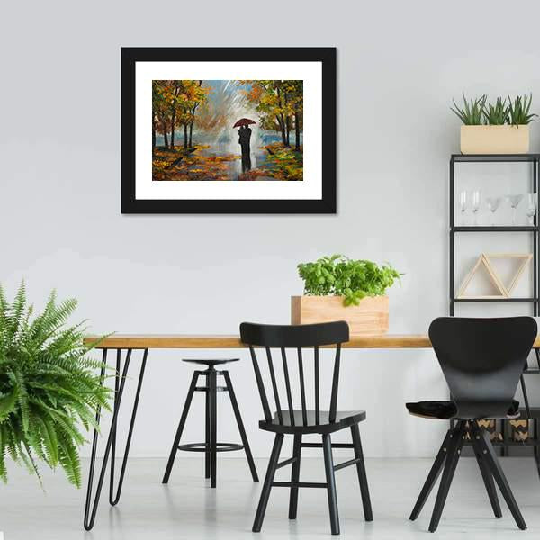 Couple In The Forest Canvas Wall Art-3 Horizontal-Gallery Wrap-25" x 16"-Tiaracle