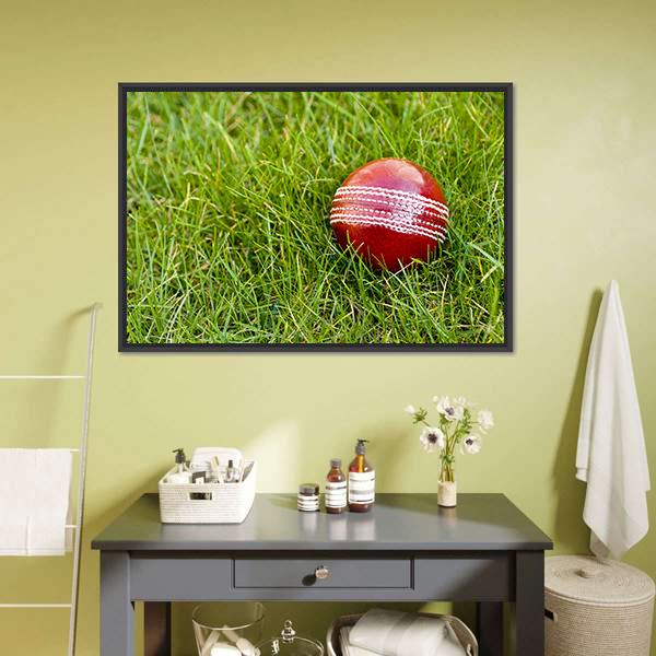 Cricket Ball Canvas Wall Art-3 Horizontal-Gallery Wrap-25" x 16"-Tiaracle