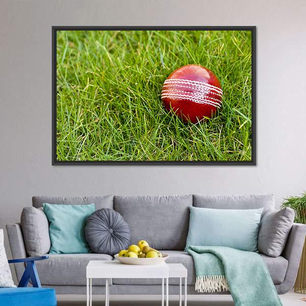 Cricket Ball Canvas Wall Art-3 Horizontal-Gallery Wrap-25" x 16"-Tiaracle