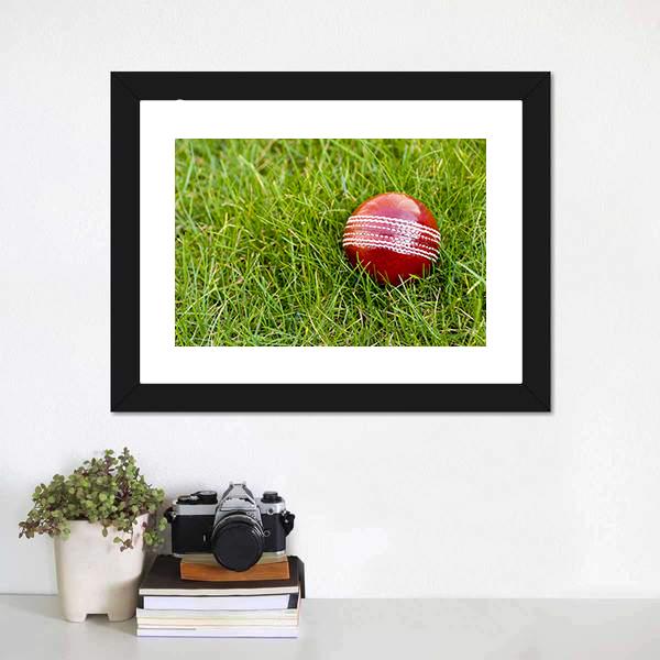 Cricket Ball Canvas Wall Art-3 Horizontal-Gallery Wrap-25" x 16"-Tiaracle