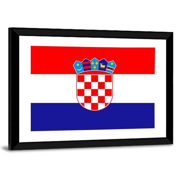 Croatia Flag Canvas Wall Art-3 Horizontal-Gallery Wrap-25" x 16"-Tiaracle