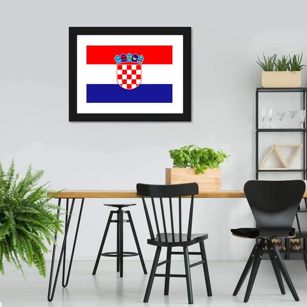 Croatia Flag Canvas Wall Art-3 Horizontal-Gallery Wrap-25" x 16"-Tiaracle