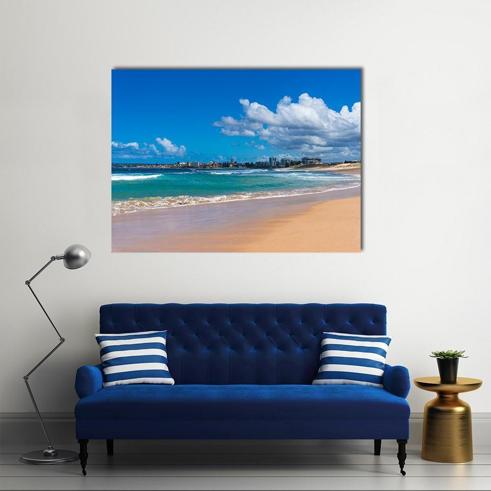 Cronulla Coastline Canvas Wall Art-1 Piece-Gallery Wrap-48" x 32"-Tiaracle