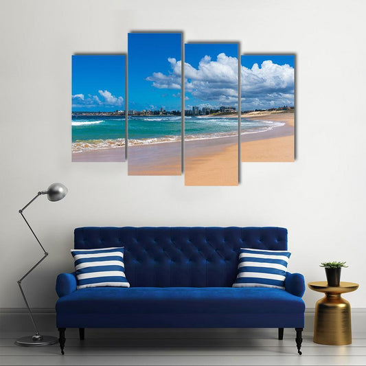 Cronulla Coastline Canvas Wall Art-4 Pop-Gallery Wrap-50" x 32"-Tiaracle