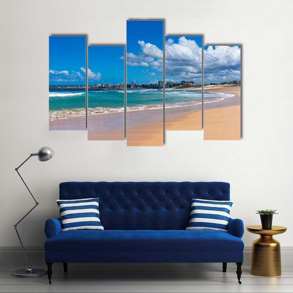 Cronulla Coastline Canvas Wall Art-5 Pop-Gallery Wrap-47" x 32"-Tiaracle