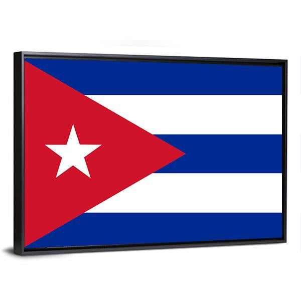 Cuba Flag Canvas Wall Art-3 Horizontal-Gallery Wrap-25" x 16"-Tiaracle