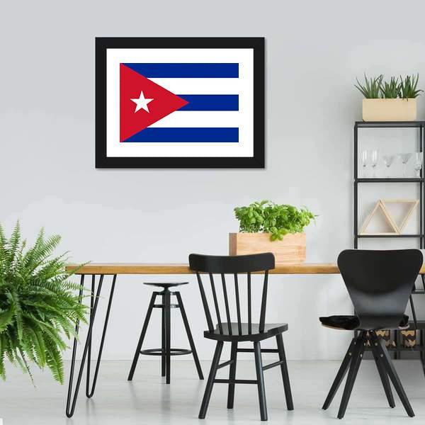 Cuba Flag Canvas Wall Art-3 Horizontal-Gallery Wrap-25" x 16"-Tiaracle