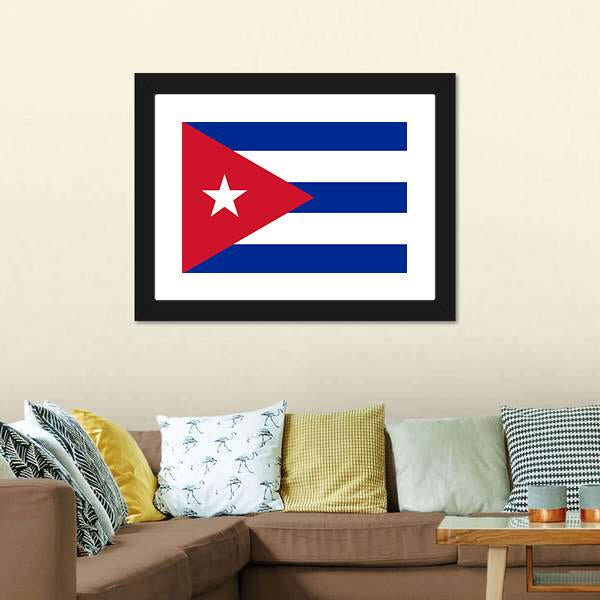 Cuba Flag Canvas Wall Art-3 Horizontal-Gallery Wrap-25" x 16"-Tiaracle