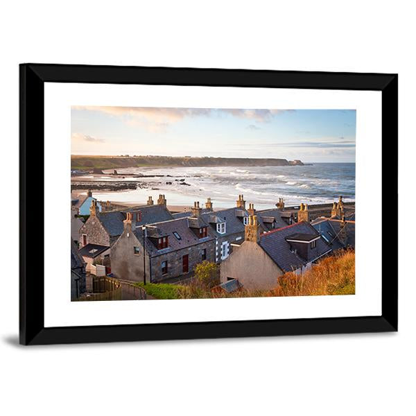 Cullen Town Scotland Canvas Wall Art-3 Horizontal-Gallery Wrap-25" x 16"-Tiaracle