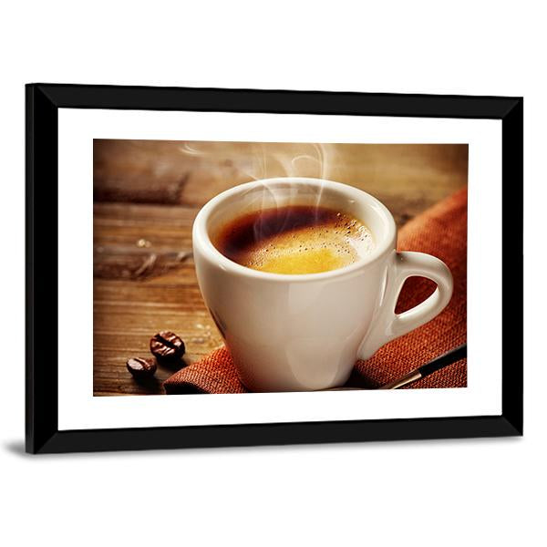 Cup Of Espresso Canvas Wall Art-3 Horizontal-Gallery Wrap-25" x 16"-Tiaracle