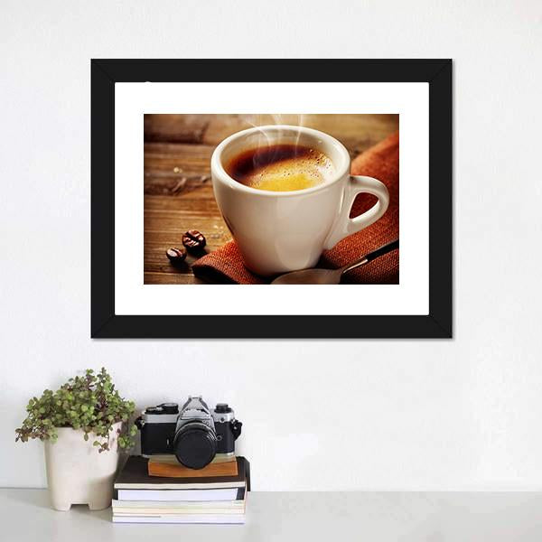 Cup Of Espresso Canvas Wall Art-3 Horizontal-Gallery Wrap-25" x 16"-Tiaracle