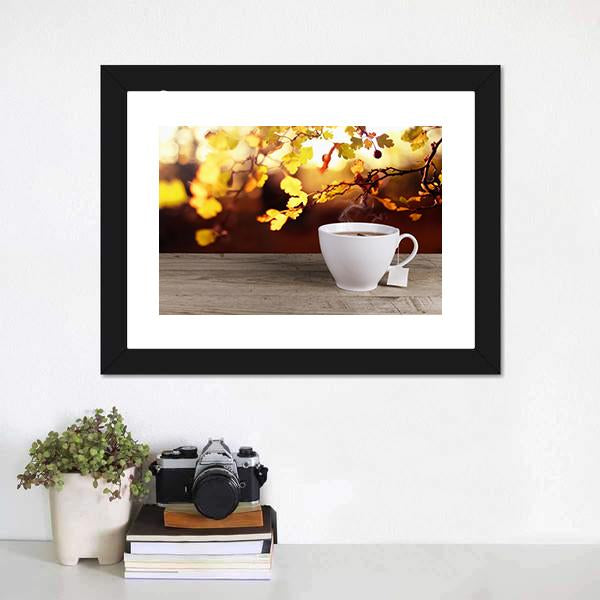 Cup Of Tea Canvas Wall Art-3 Horizontal-Gallery Wrap-25" x 16"-Tiaracle