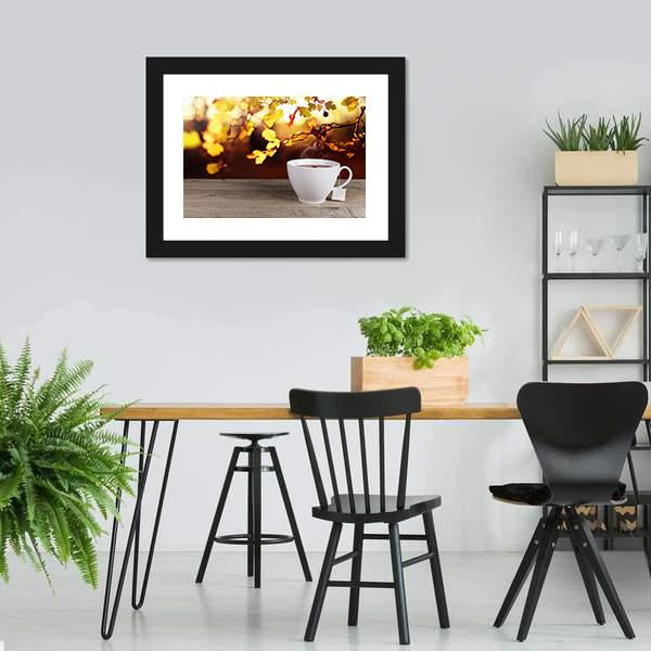 Cup Of Tea Canvas Wall Art-3 Horizontal-Gallery Wrap-25" x 16"-Tiaracle