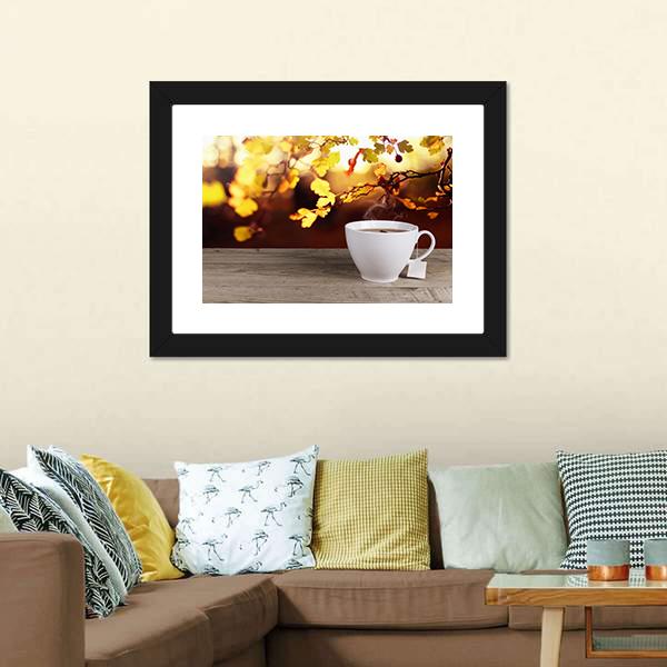 Cup Of Tea Canvas Wall Art-1 Piece-Framed Print-20" x 16"-Tiaracle