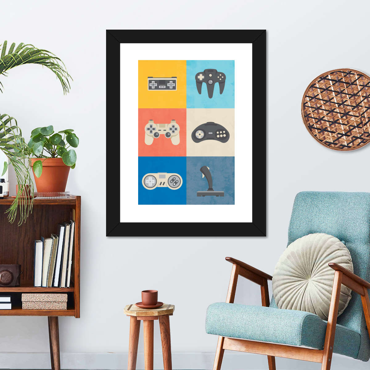 Ikonische Spielcontroller Wandkunst