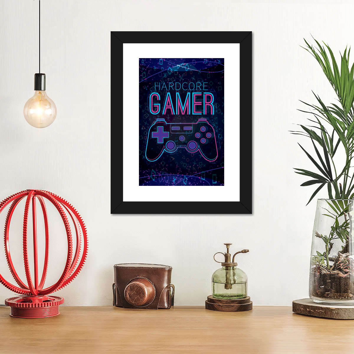Hardcore Gamer Neon Zeichen Wandkunst