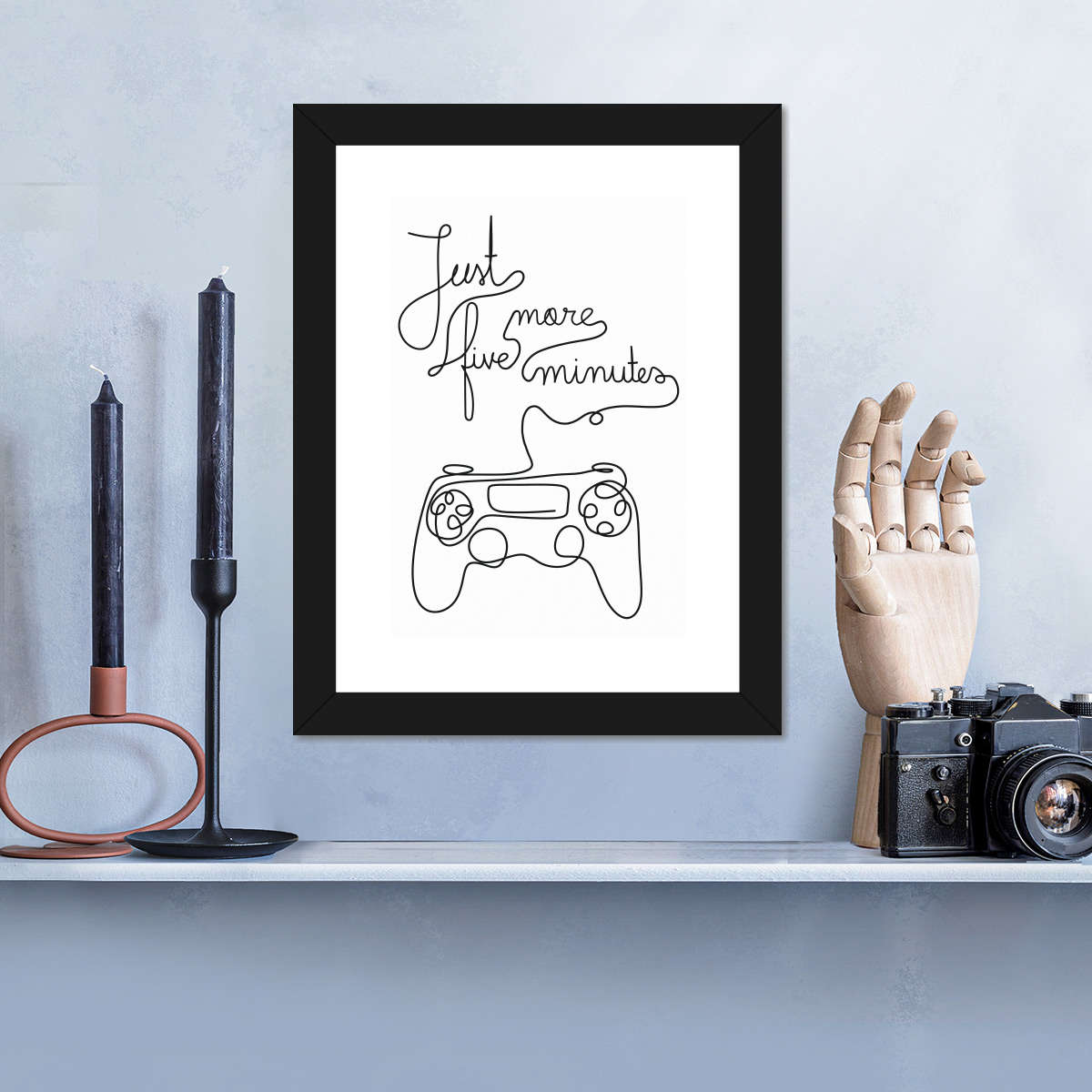 Ein Line Gamer Zitat Wandkunst