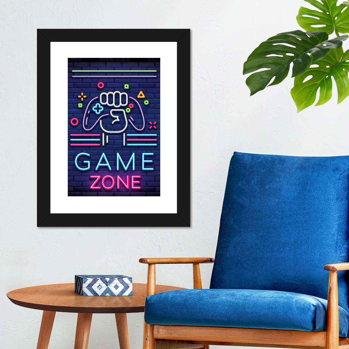 Neon -Spielzone Wandkunst