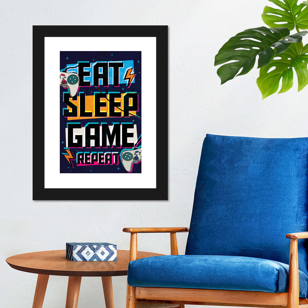 نیند گیم پوسٹر وال آرٹ کھائیں