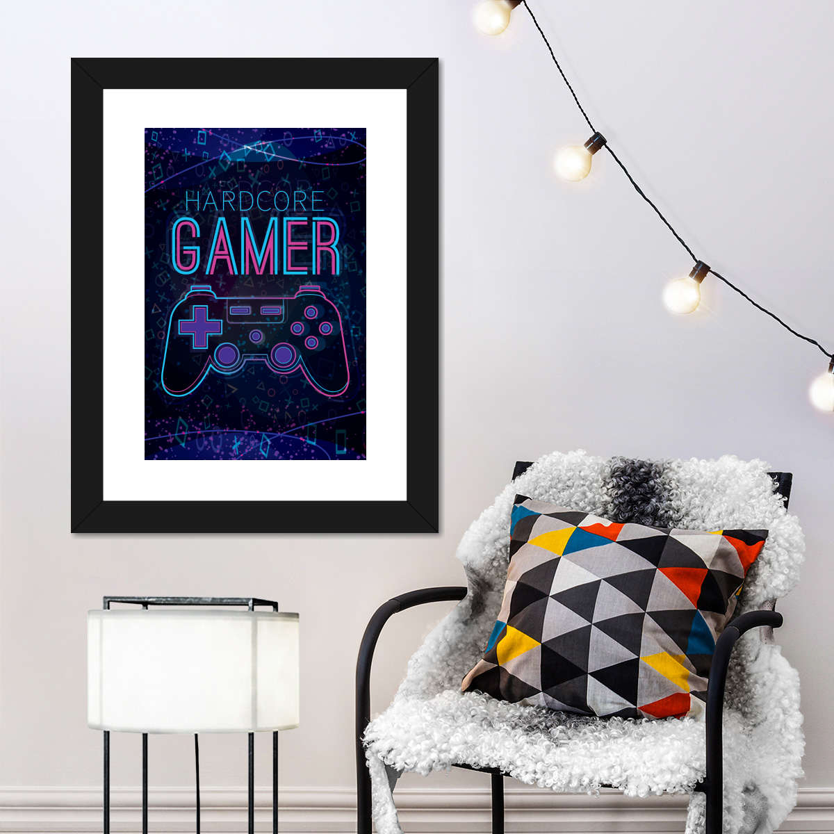 Hardcore Gamer Neon Zeichen Wandkunst