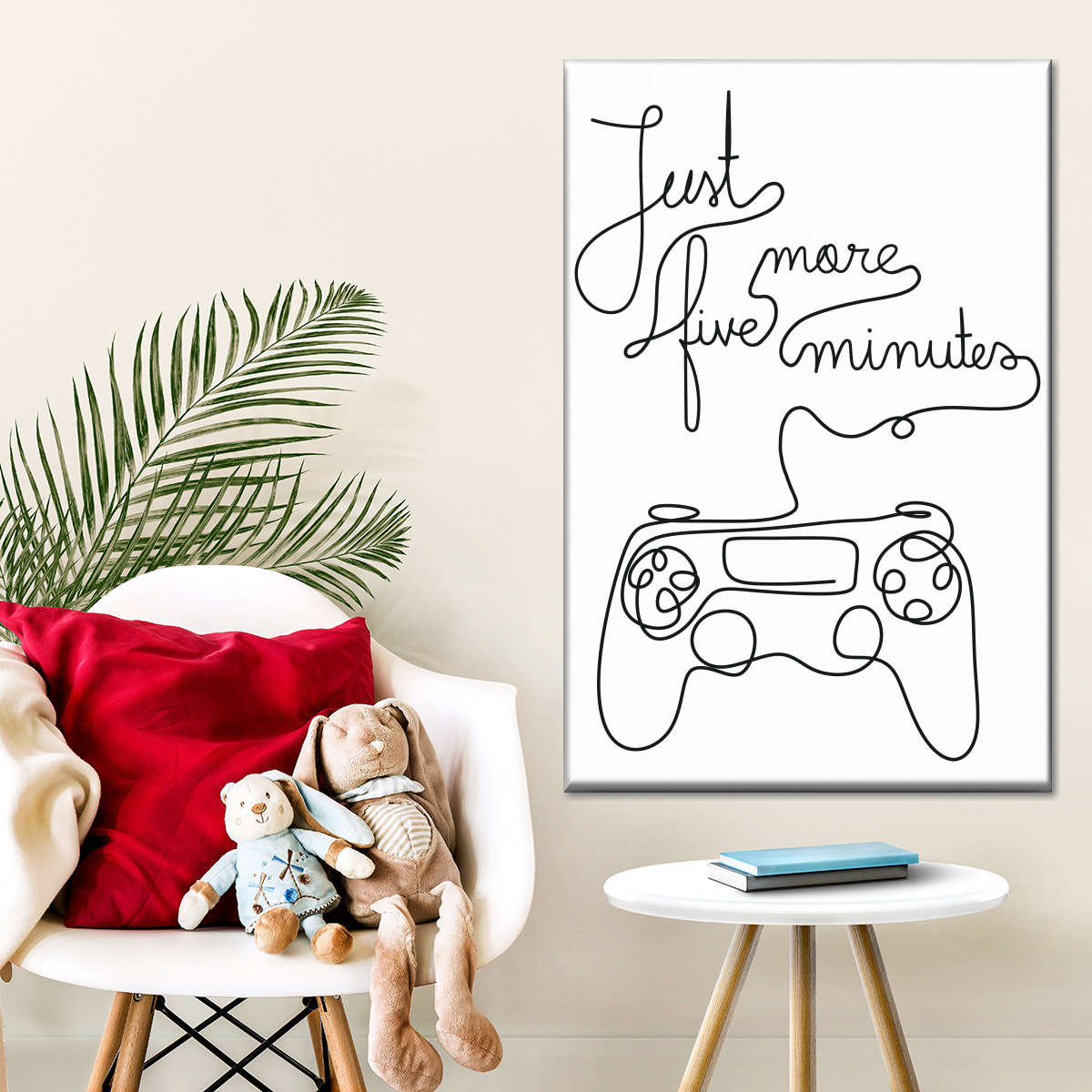 Ein Line Gamer Zitat Wandkunst