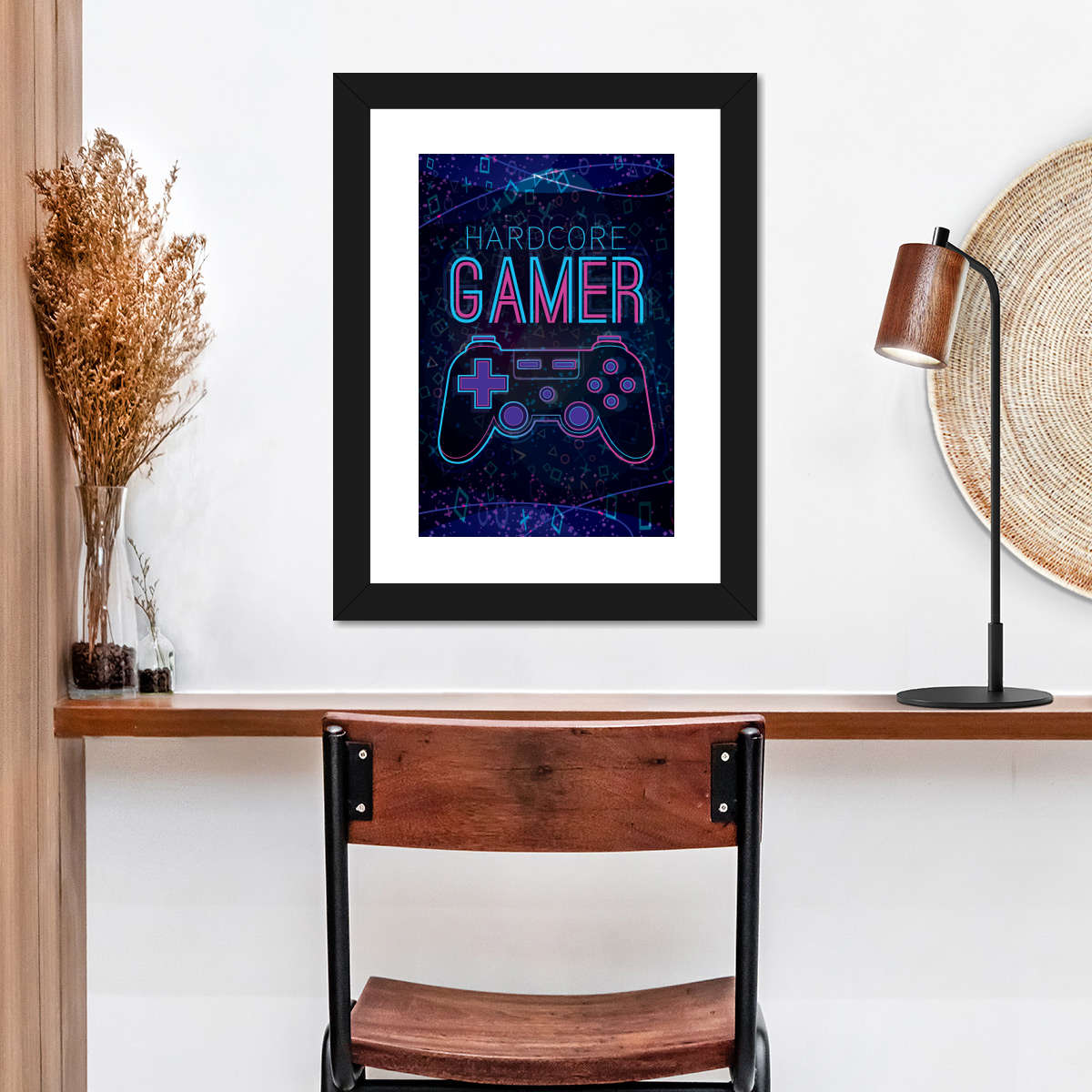 Hardcore Gamer Neon Zeichen Wandkunst