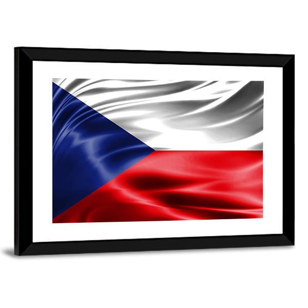 Czech Republic Flag Canvas Wall Art-3 Horizontal-Gallery Wrap-25" x 16"-Tiaracle