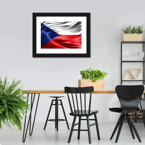 Czech Republic Flag Canvas Wall Art-3 Horizontal-Gallery Wrap-25" x 16"-Tiaracle