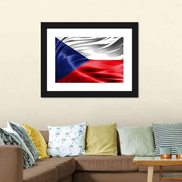 Czech Republic Flag Canvas Wall Art-3 Horizontal-Gallery Wrap-25" x 16"-Tiaracle