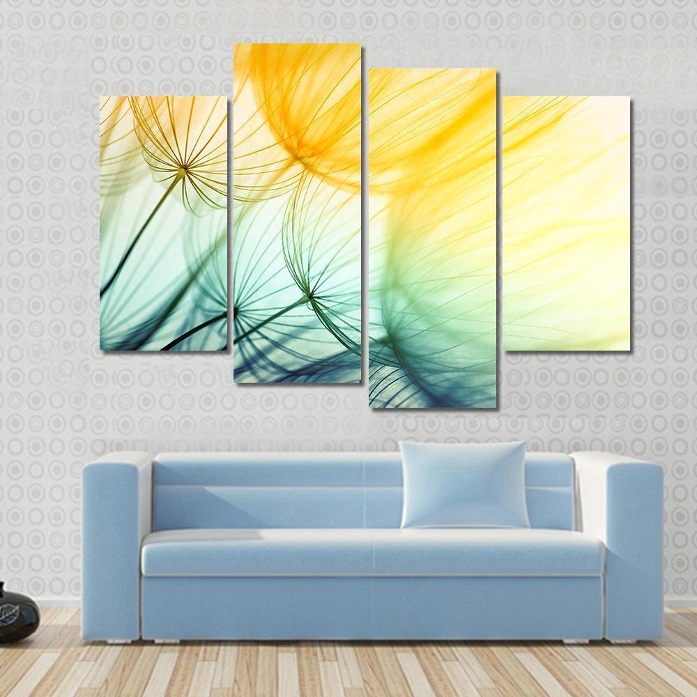 Dandelion Seed In Sunlight Canvas Wall Art-4 Pop-Gallery Wrap-50" x 32"-Tiaracle