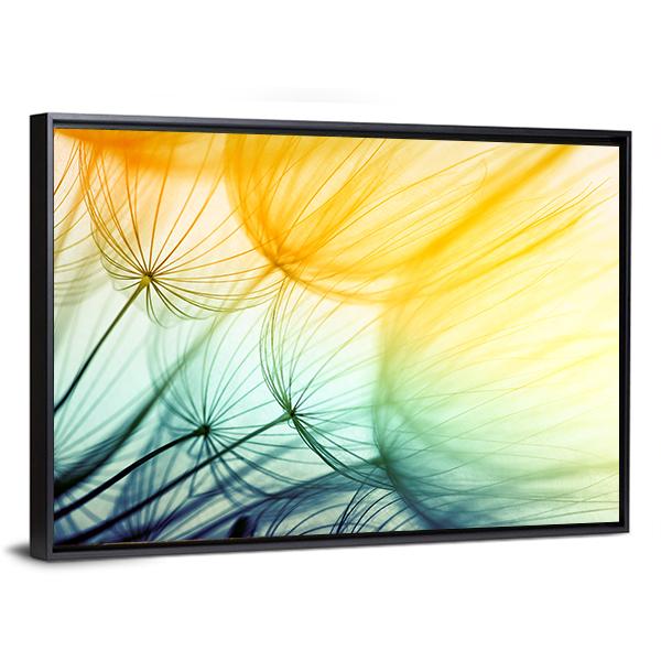 Dandelion Seed In Sunlight Canvas Wall Art-3 Horizontal-Gallery Wrap-25" x 16"-Tiaracle