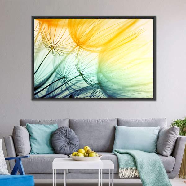 Dandelion Seed In Sunlight Canvas Wall Art-3 Horizontal-Gallery Wrap-25" x 16"-Tiaracle