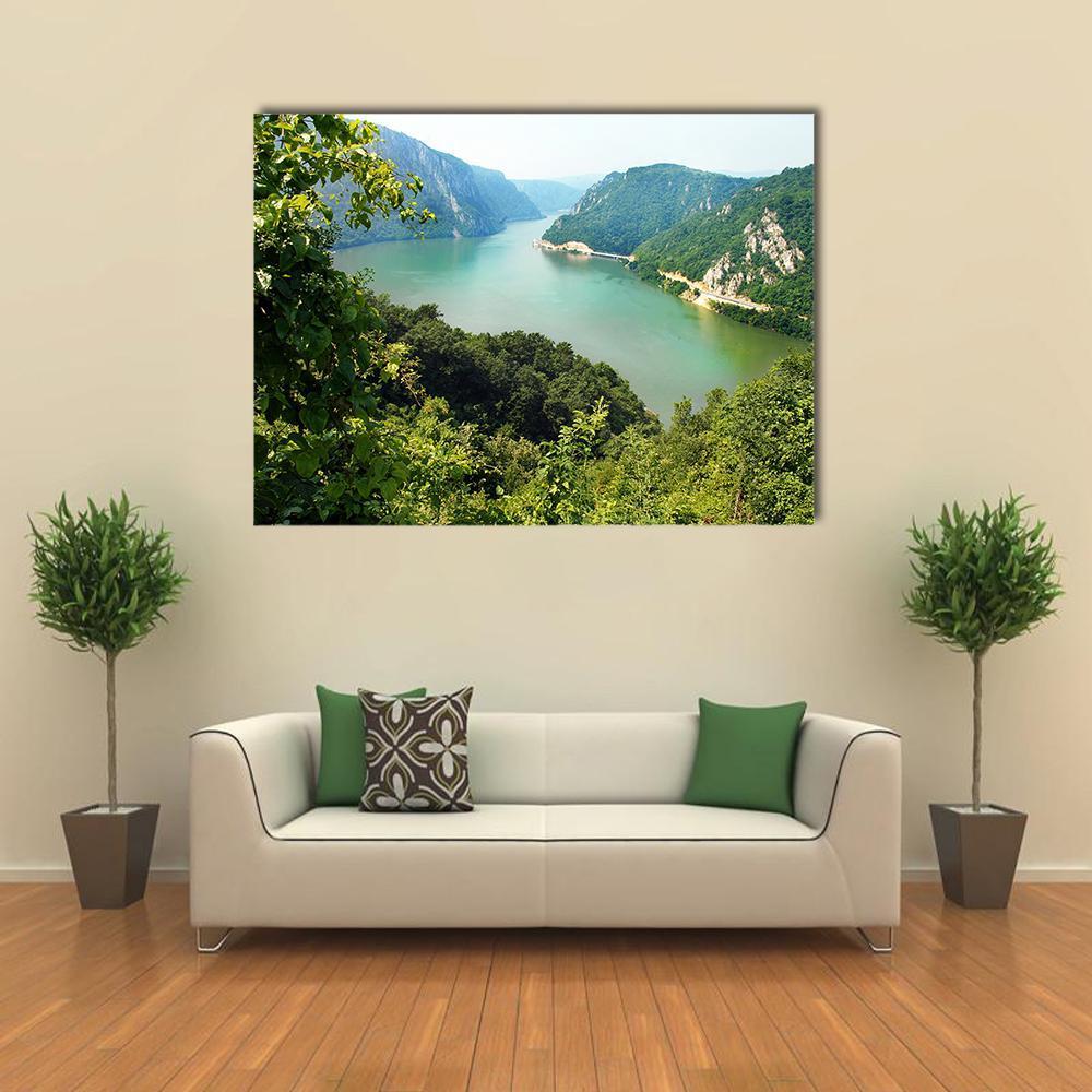 Danube Valley Canvas Wall Art-1 Piece-Gallery Wrap-48" x 32"-Tiaracle