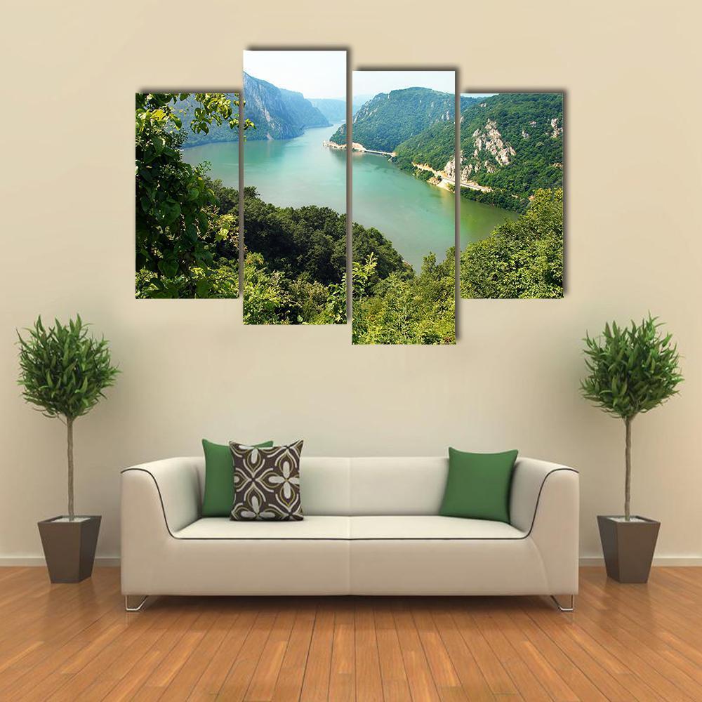 Danube Valley Canvas Wall Art-4 Pop-Gallery Wrap-50" x 32"-Tiaracle