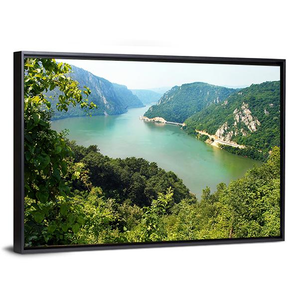 Danube Valley Canvas Wall Art-3 Horizontal-Gallery Wrap-25" x 16"-Tiaracle
