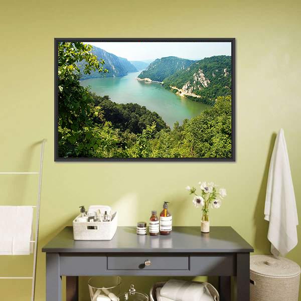 Danube Valley Canvas Wall Art-3 Horizontal-Gallery Wrap-25" x 16"-Tiaracle