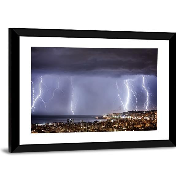 Dark Stormy Night Canvas Wall Art-3 Horizontal-Gallery Wrap-25" x 16"-Tiaracle