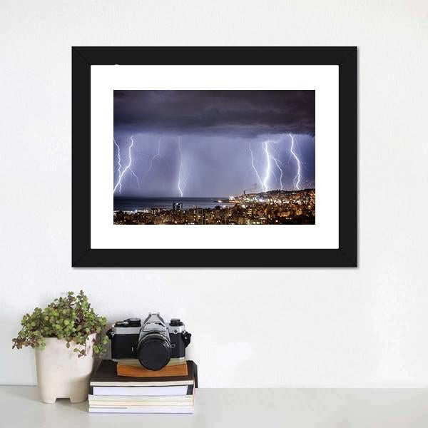 Dark Stormy Night Canvas Wall Art-3 Horizontal-Gallery Wrap-25" x 16"-Tiaracle