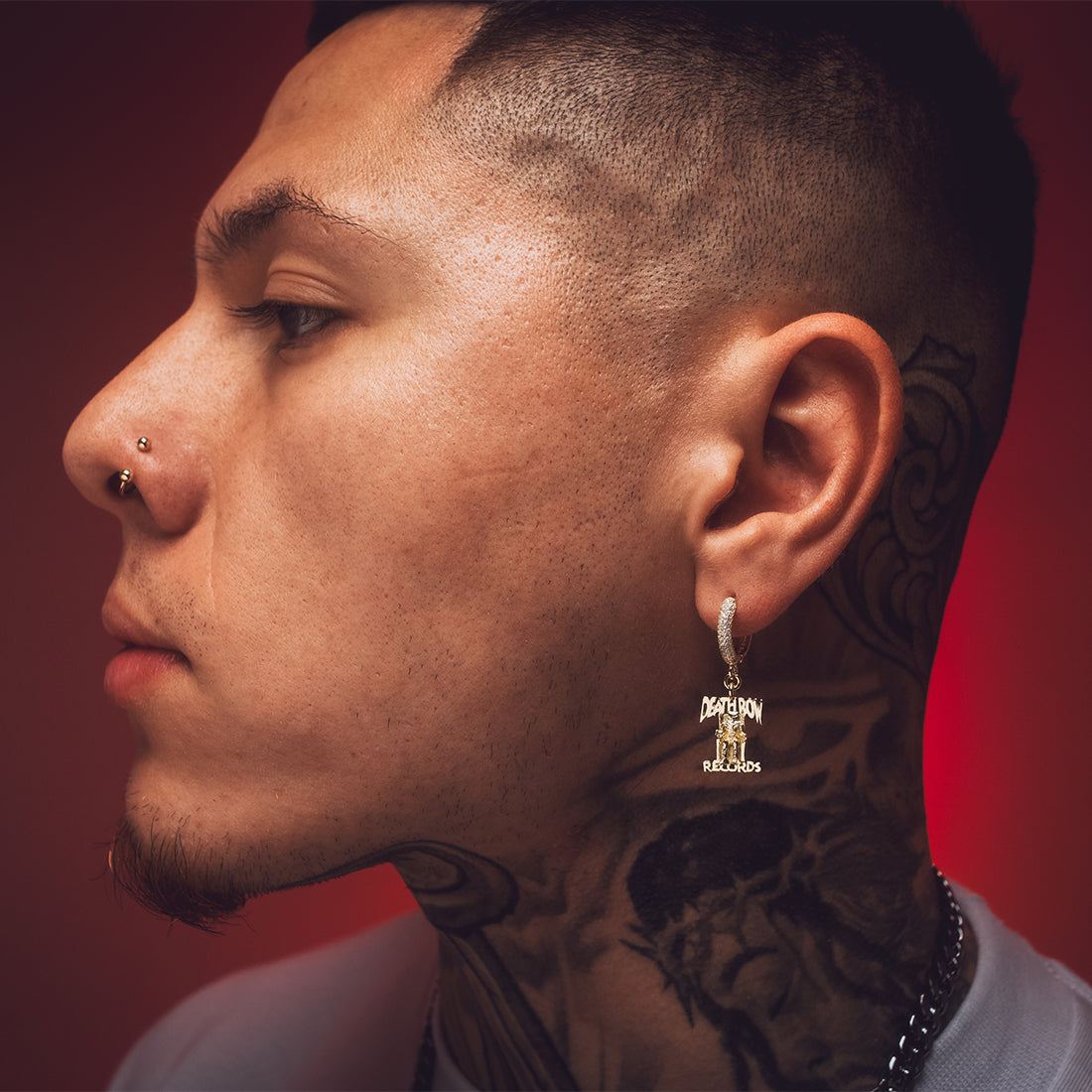 Death Row Records x King Ice - Hanging Logo Earrings