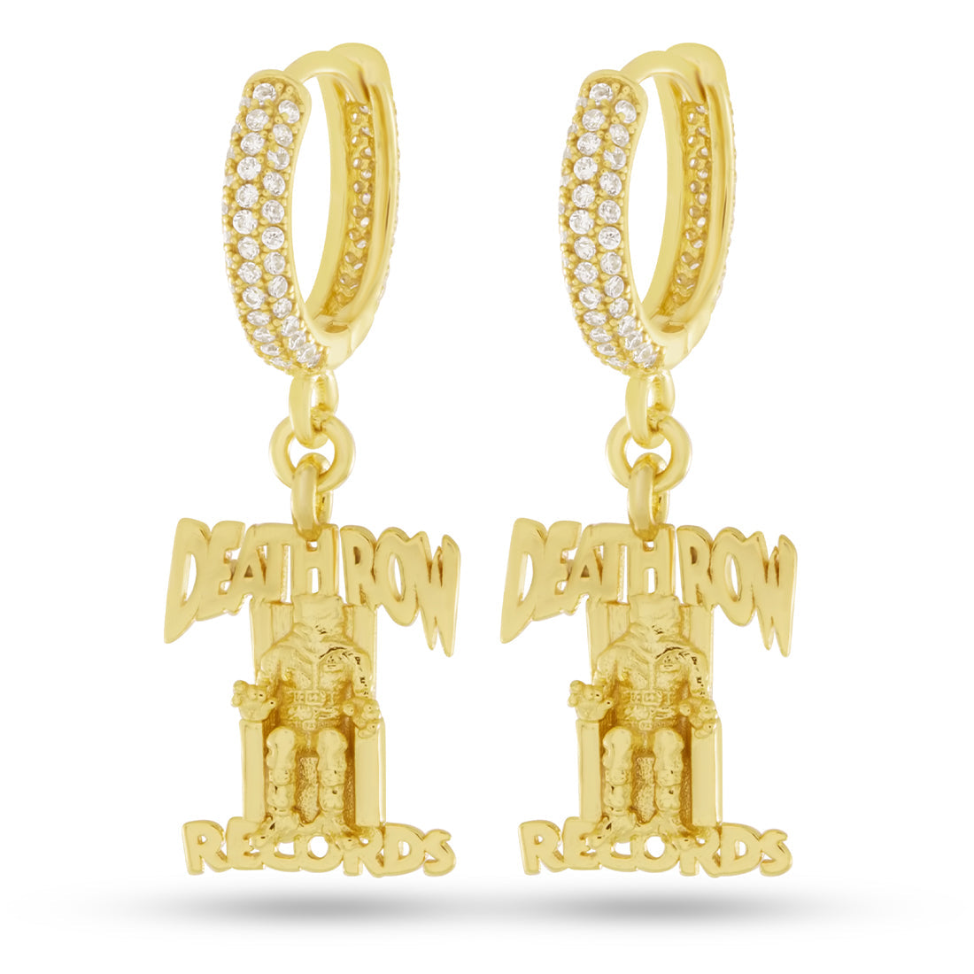 Death Row Records x King Ice - Hanging Logo Earrings