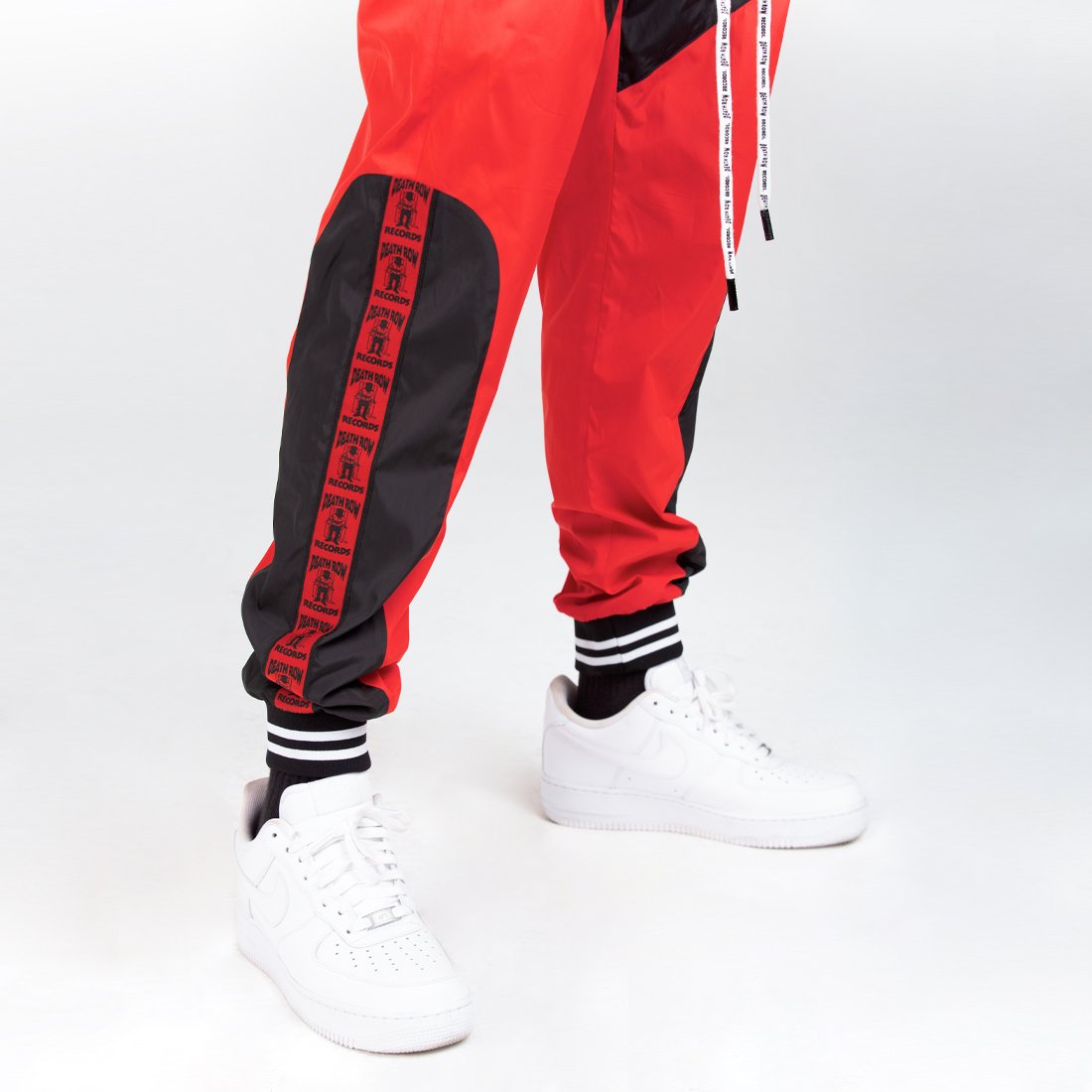 Death Row Records x King Ice - Jacquard Tape Windbreaker Track Pants